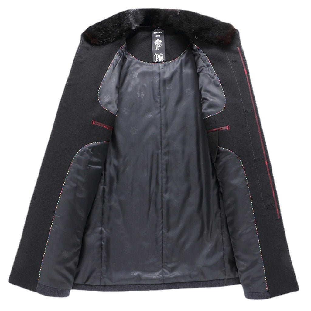 NordWool™ – Minimalist Stand Collar Wool Coat - enhanced image 11