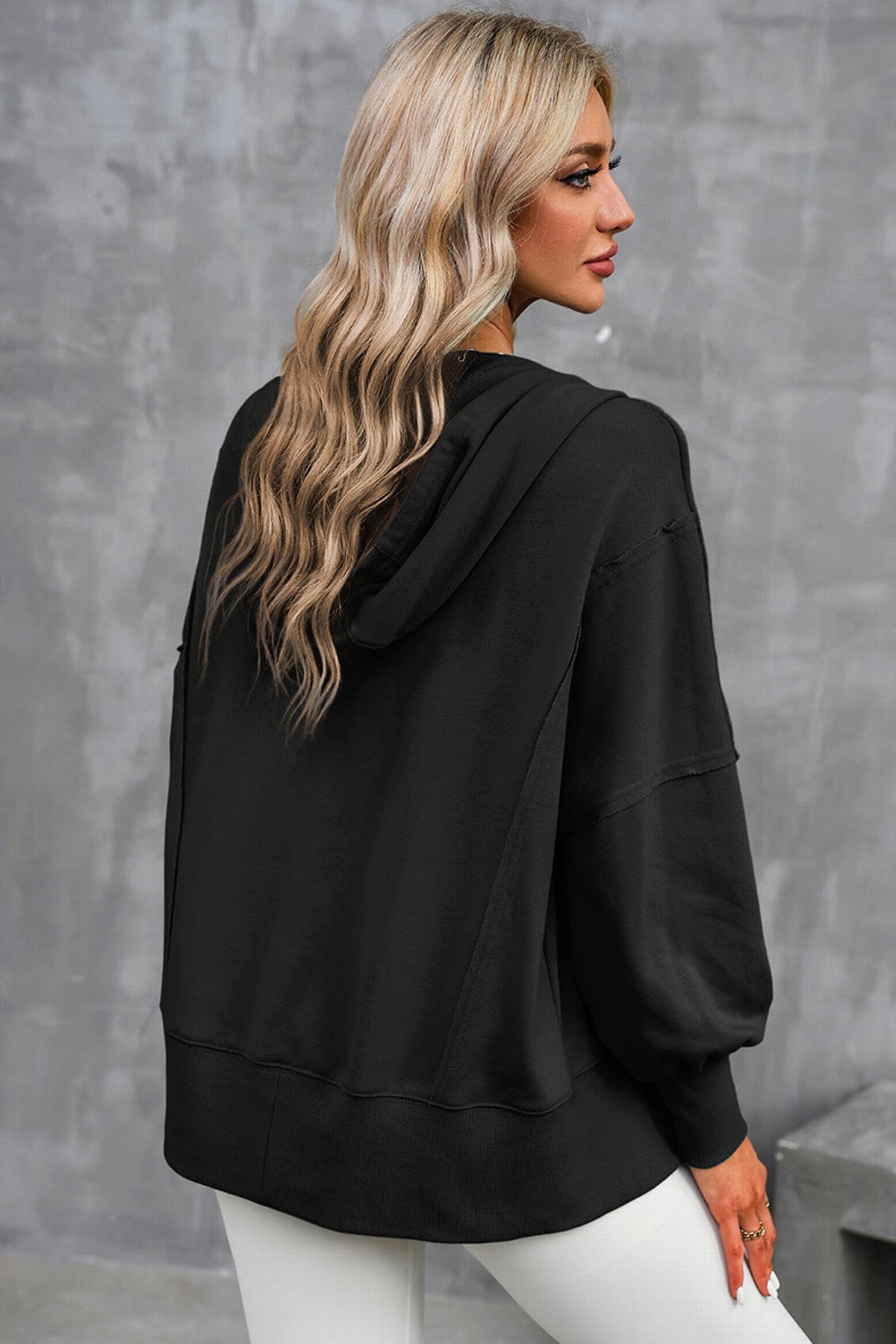 Solid Color Long Sleeve Sweater For Women (Zipper) - enhanced image 11