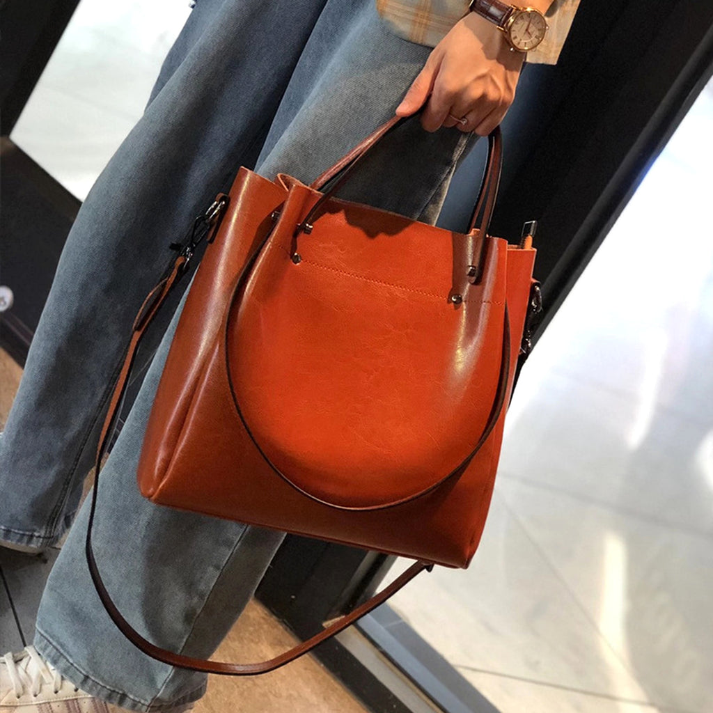 SolunaWeave™ – Heritage Luxe Leather Tote - enhanced image 11