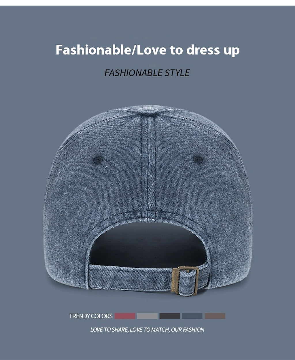 Spring And Summer Sun Protection Men's Retro Washed Letters Embroidered Peaked Cap - enhanced image 11