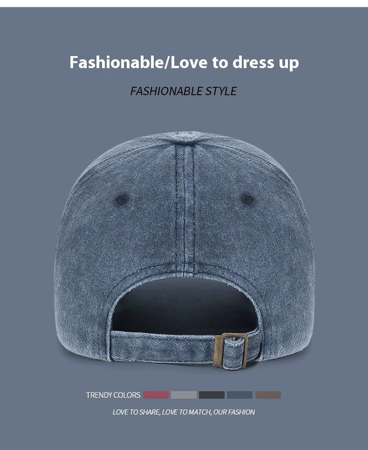 Spring And Summer Sun Protection Men's Retro Washed Letters Embroidered Peaked Cap - enhanced image 11
