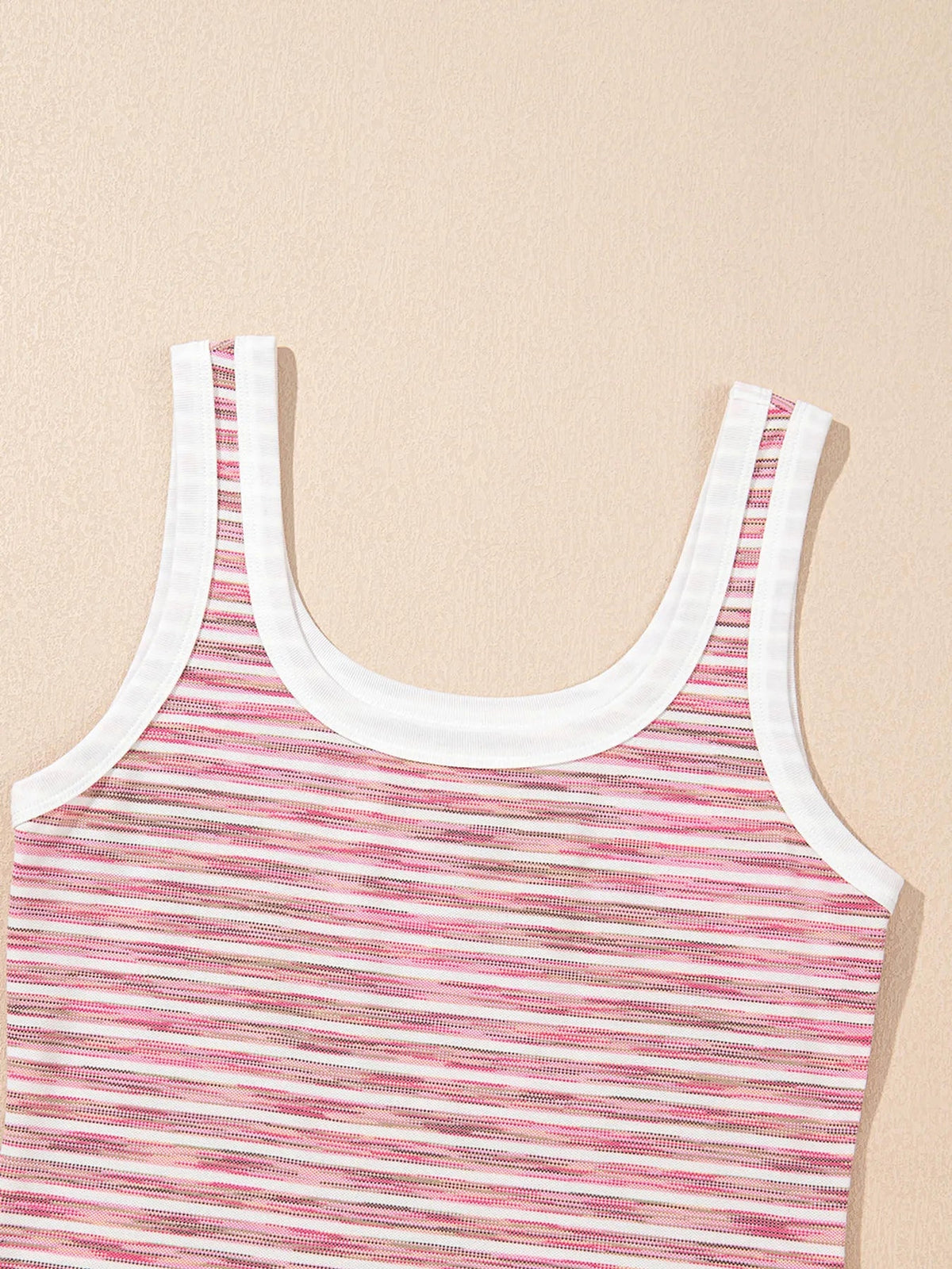 Striped Scoop Neck Tank Top - enhanced image 11