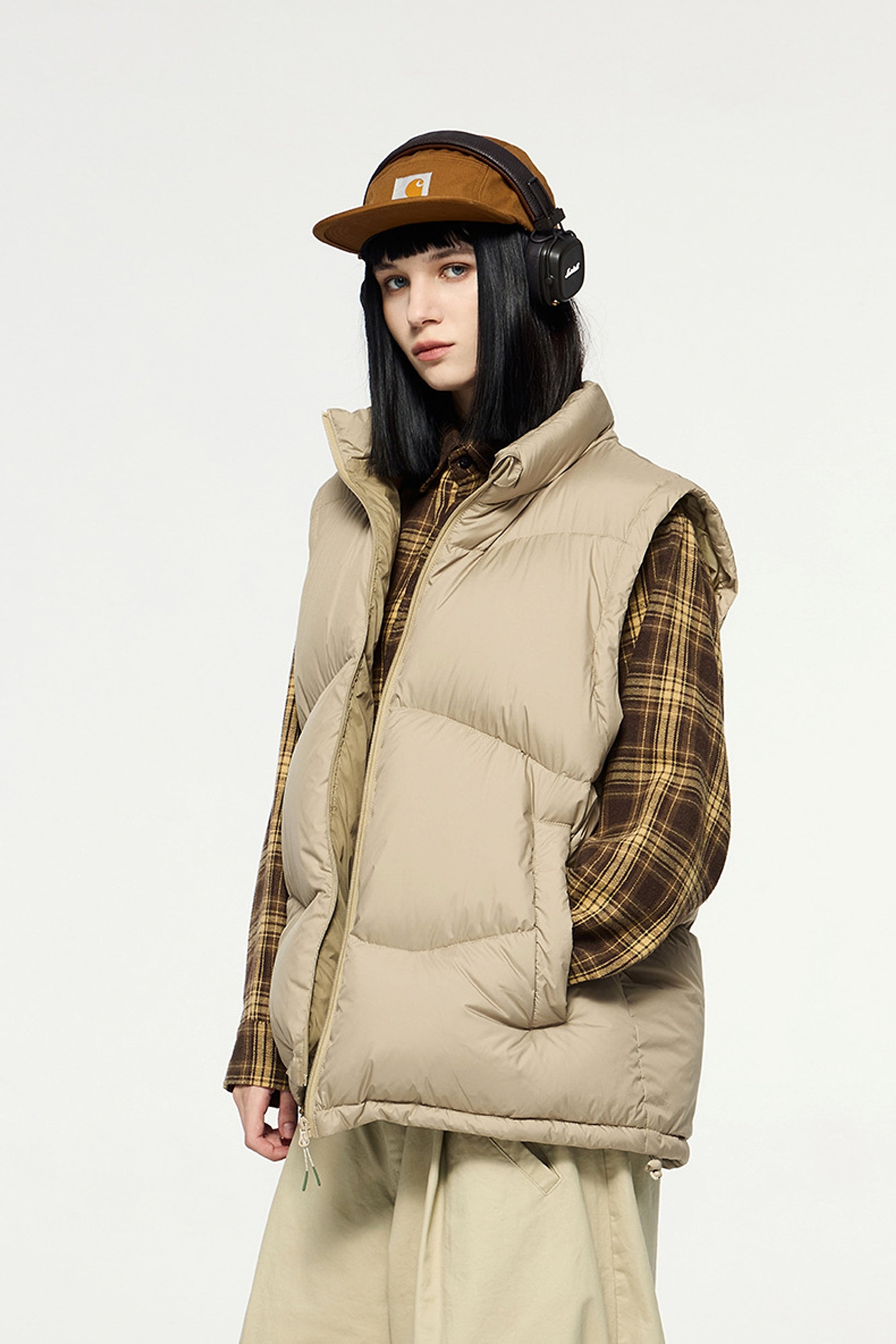 Thin And Portable Puff Down Vest White Duck Down Warm Vest Coat - enhanced image 11