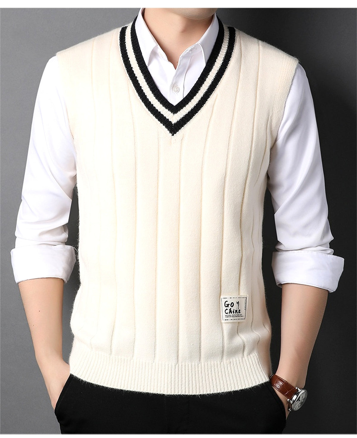 Vest Men's Sleeveless Thermal Sweater - enhanced image 11