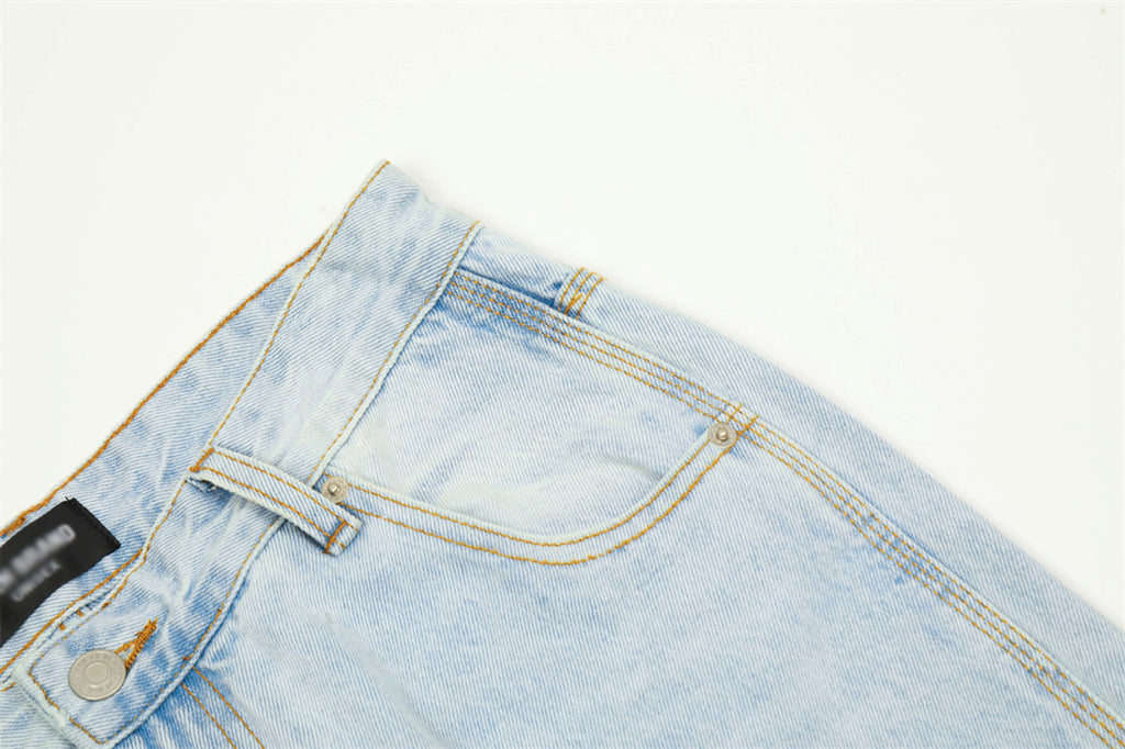 Wash Light Color Cargo Jeans Men - enhanced image 11