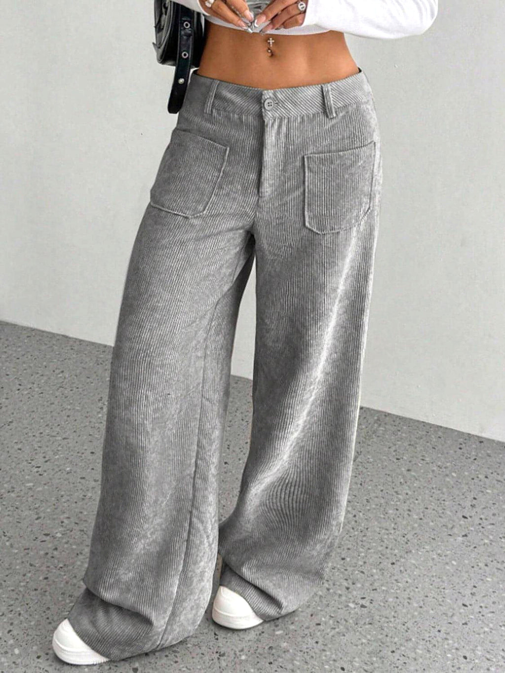 Wide Leg Pants with Pockets - enhanced image 11