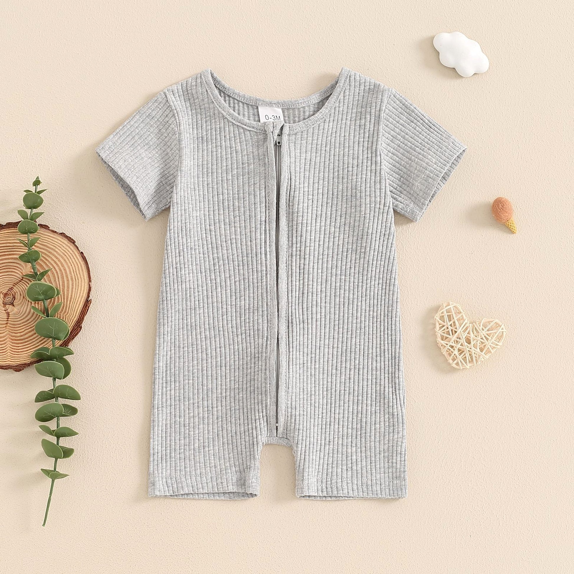 ZipNest™ – Short Sleeve Zipper Romper for Babies - enhanced image 11
