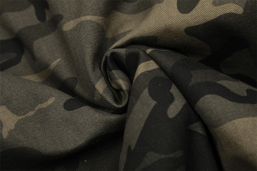 American Retro Camouflage Hooded Cotton Jacket For Men - enhanced image 12