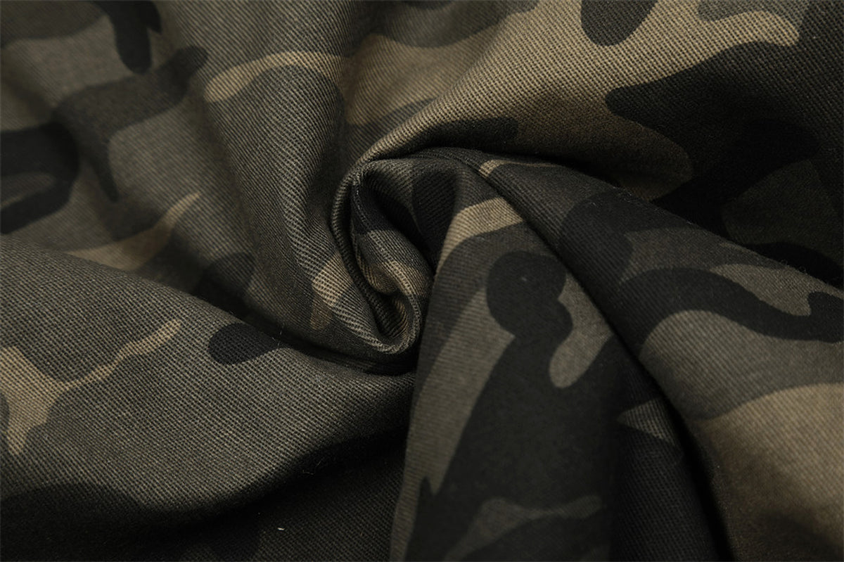 American Retro Camouflage Hooded Cotton Jacket For Men - enhanced image 12