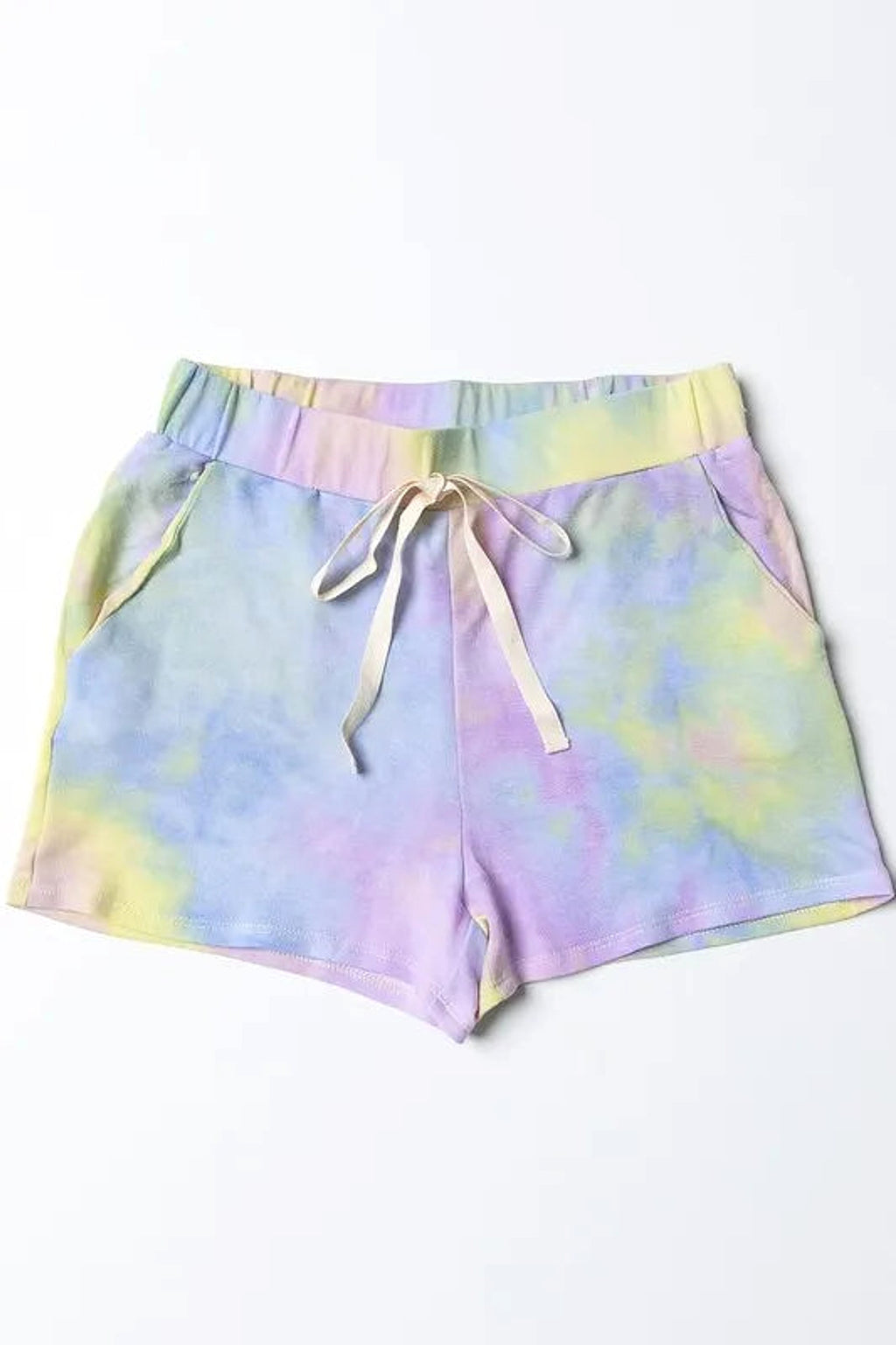 BiBi Tie Dye French Terry Casual Shorts with Twill Tape - enhanced image 12