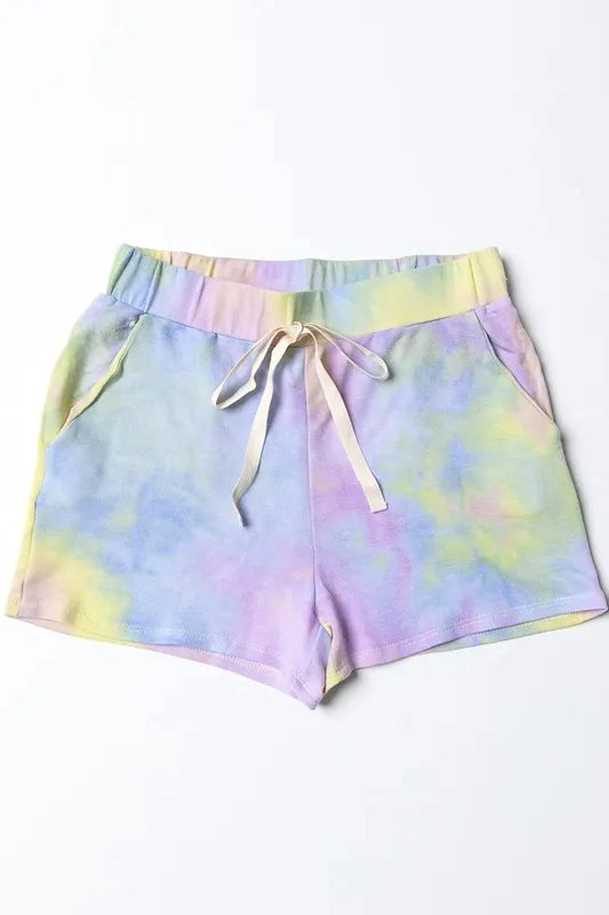 BiBi Tie Dye French Terry Casual Shorts with Twill Tape - enhanced image 12