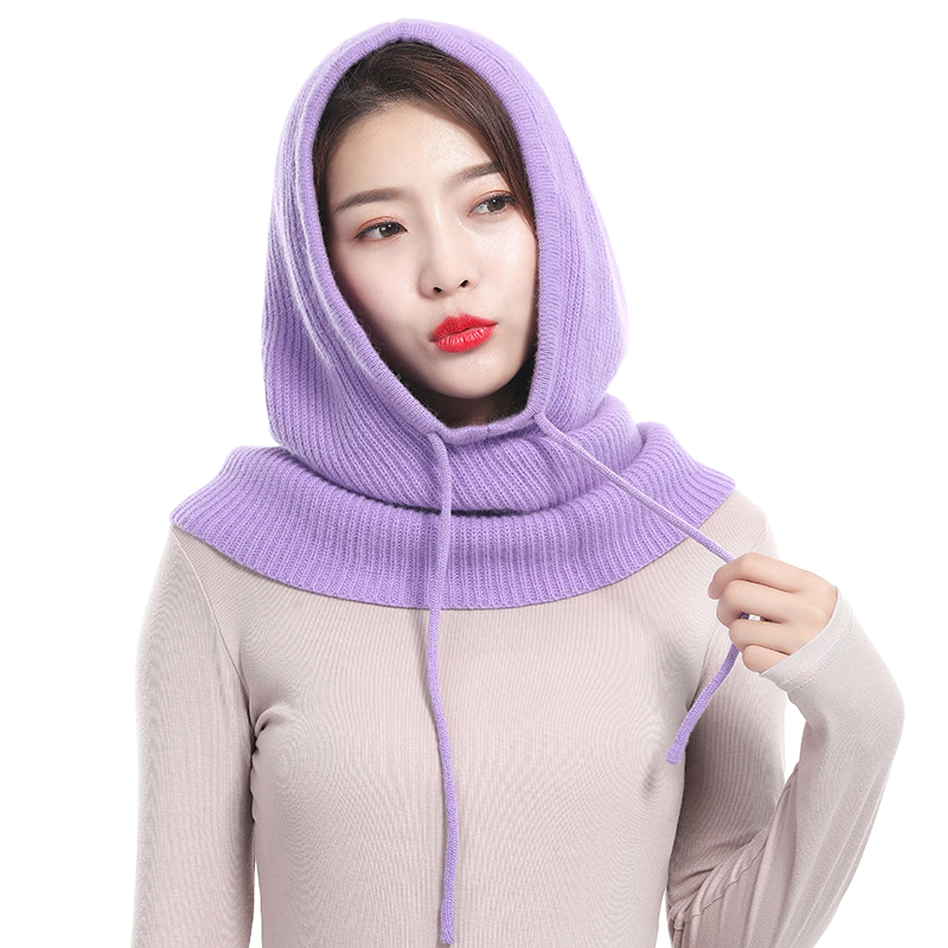 Cashmere Woolen Autumn And Winter Knitted Hat - enhanced image 12