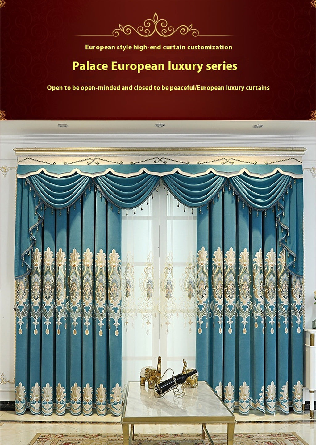 Cieloro™ – European Style Hollow Flower Embroidered Curtain - enhanced image 12