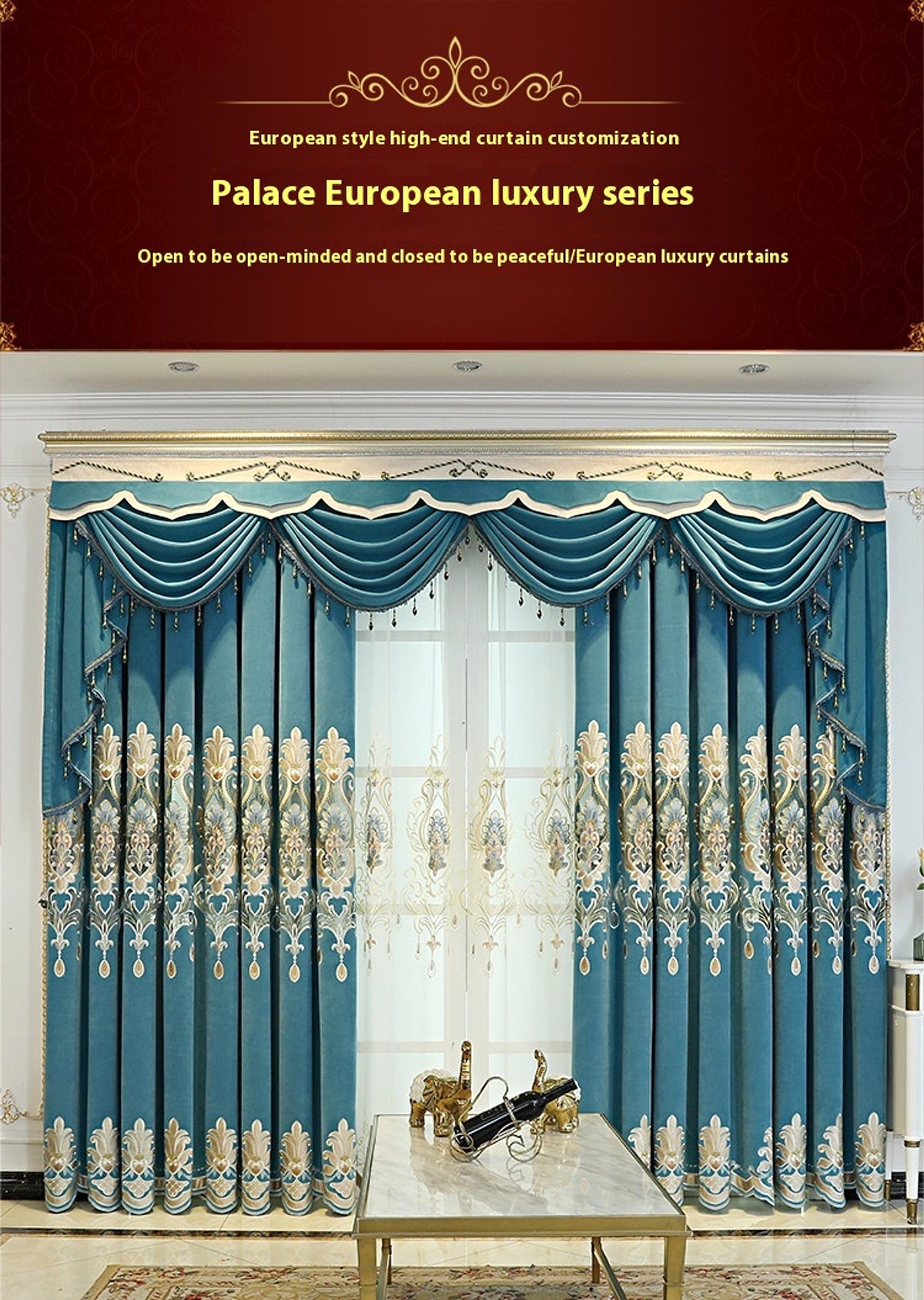 Cieloro™ – European Style Hollow Flower Embroidered Curtain - enhanced image 12