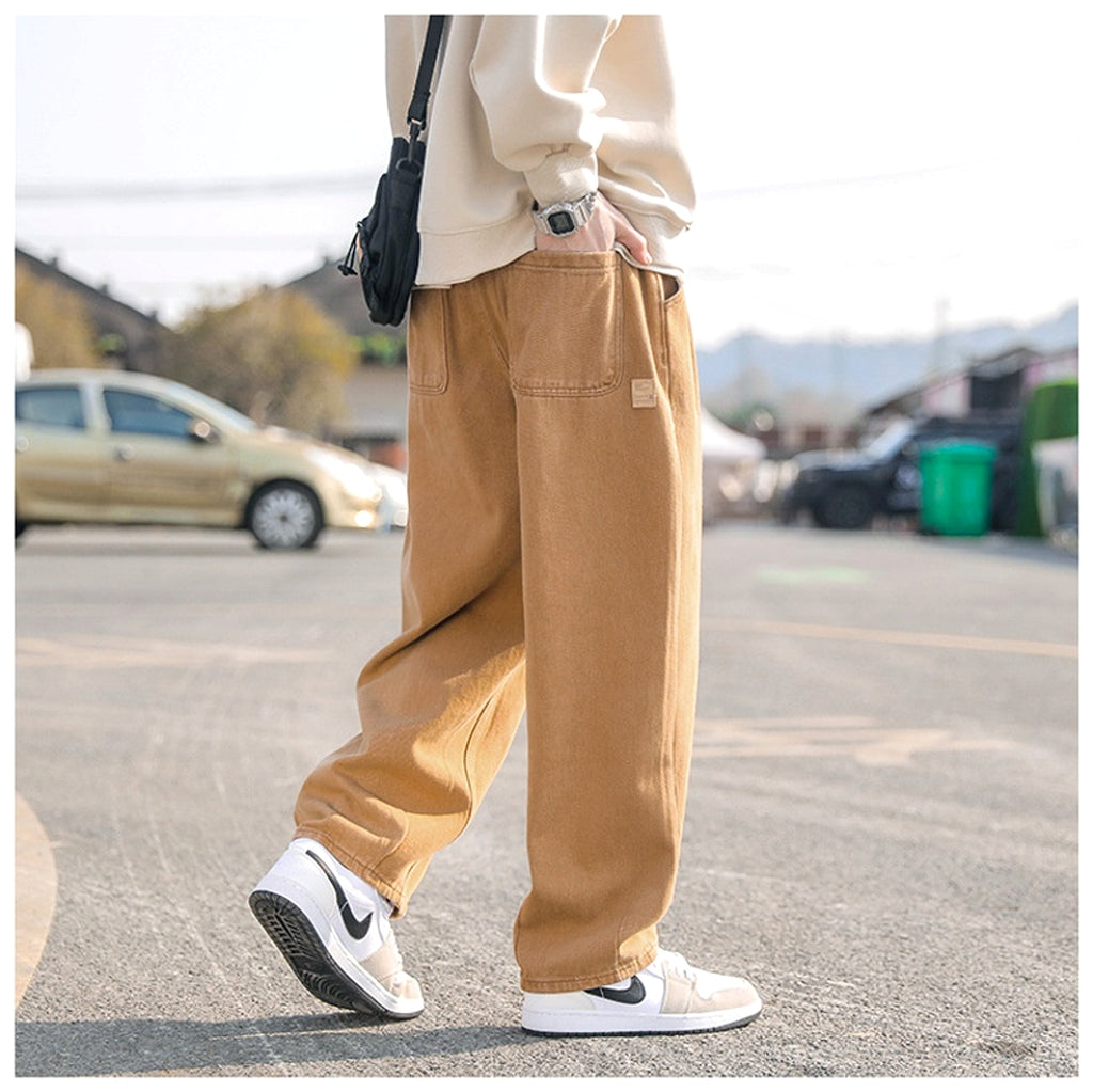 Cotton Pants Men's Casual Straight-leg Pants (Jeans) - enhanced image 12