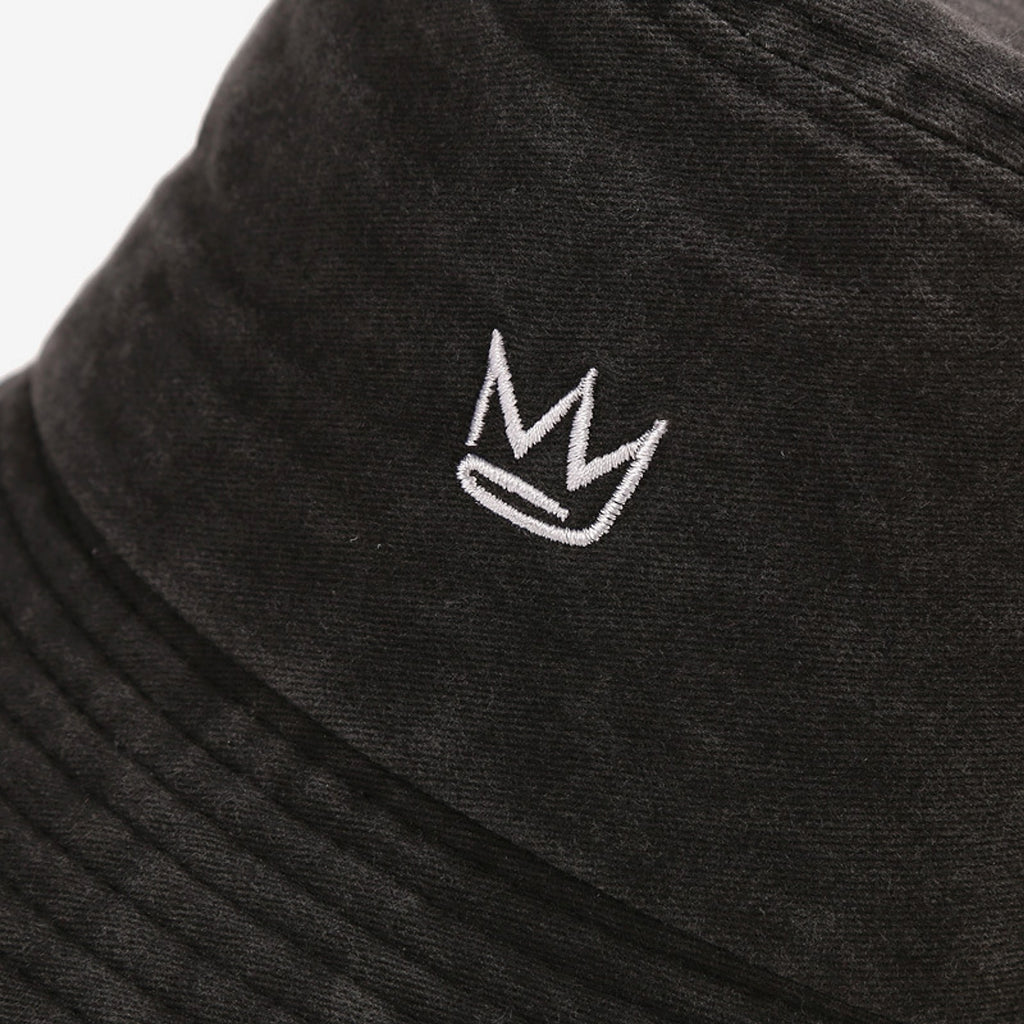 Crown Embroidered Fisherman Hat Washed Cotton Vintage Distressed - enhanced image 12