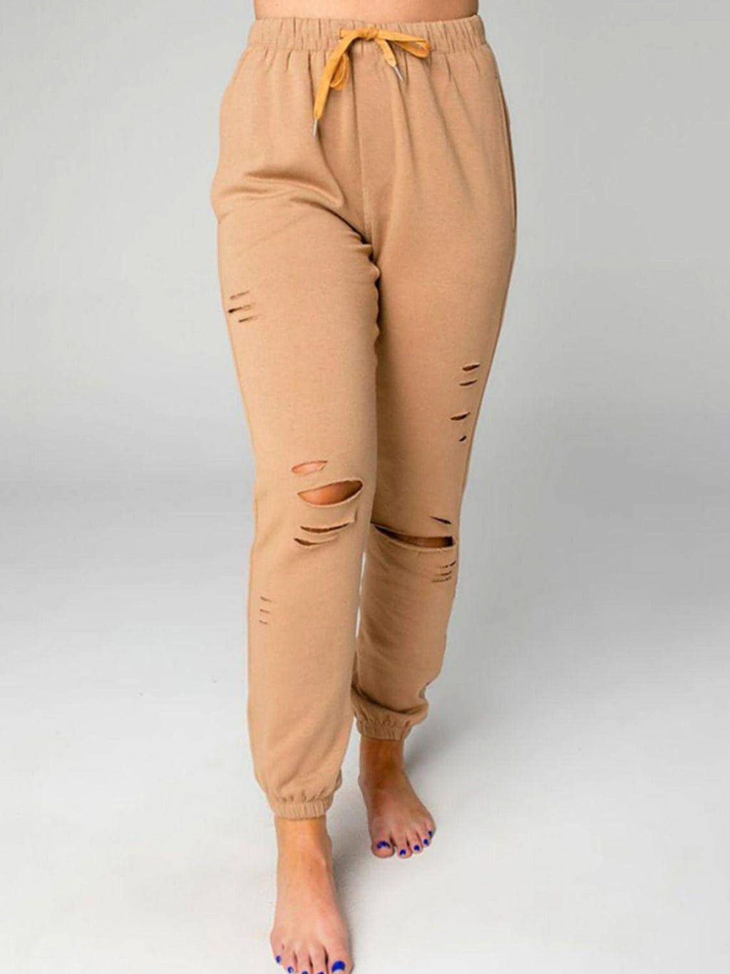 Distressed Sweatshirt and Joggers Set - enhanced image 12