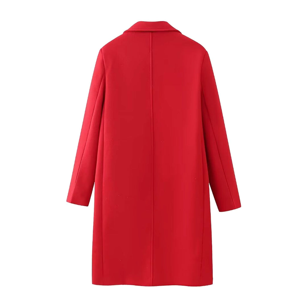 Double-Breasted Long Red Overcoat – Haute Edition 25 - enhanced image 12