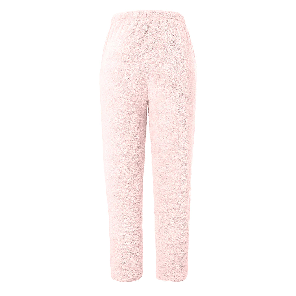 Double-sided Velvet Home Wear Women's Solid Color Loose Plush Pajama - enhanced image 12