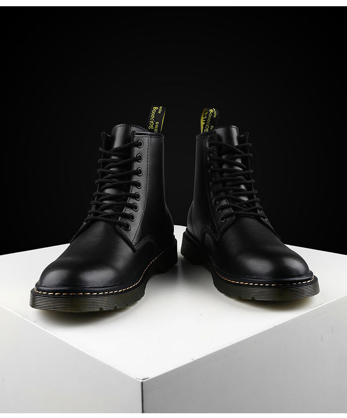 Eight-hole breathable leather boots outdoor fashion short boots - enhanced image 12