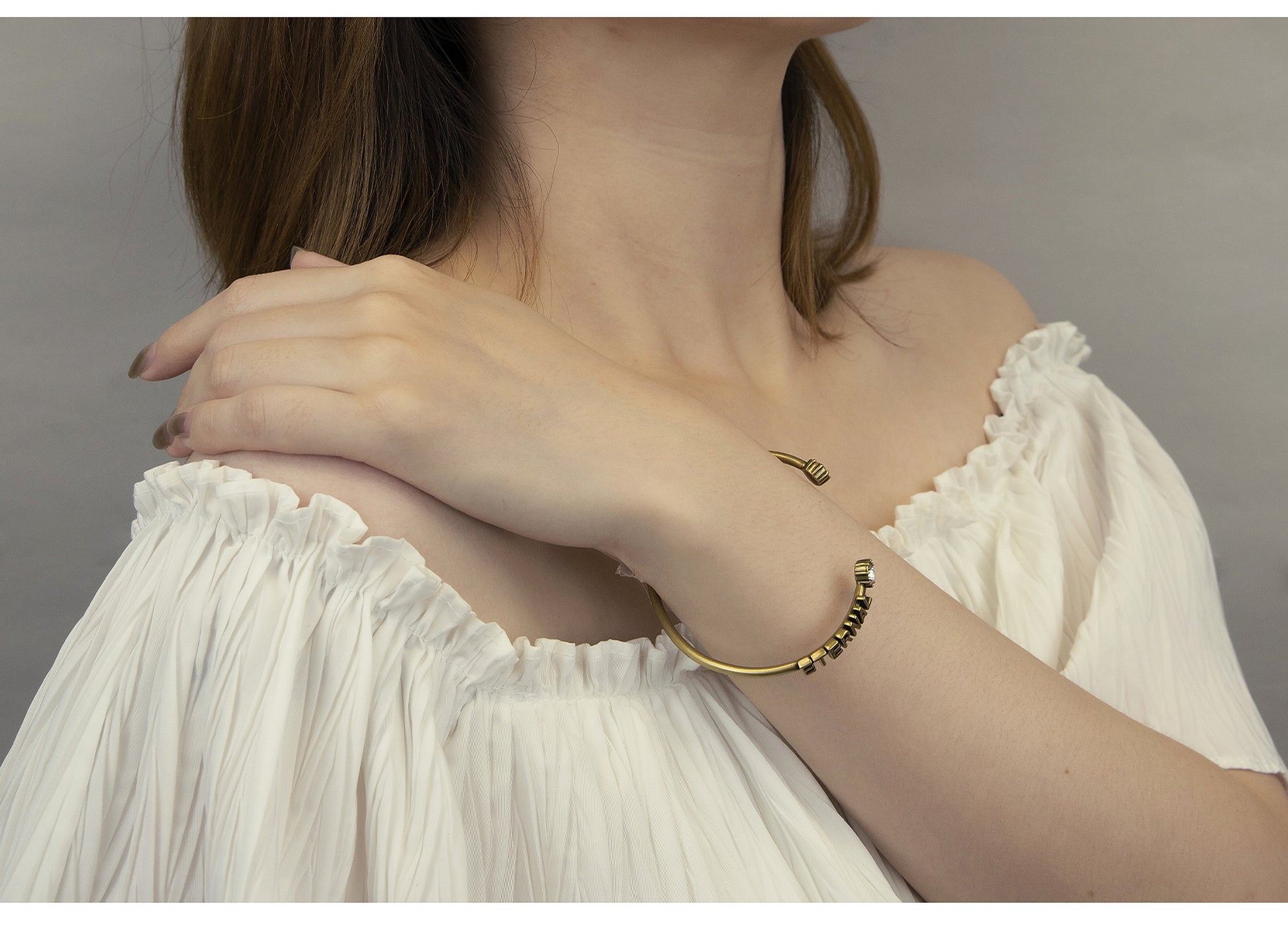Vintage Bronze Letter Bracelet – A Retro & Timeless Statement Piece! - enhanced image 12