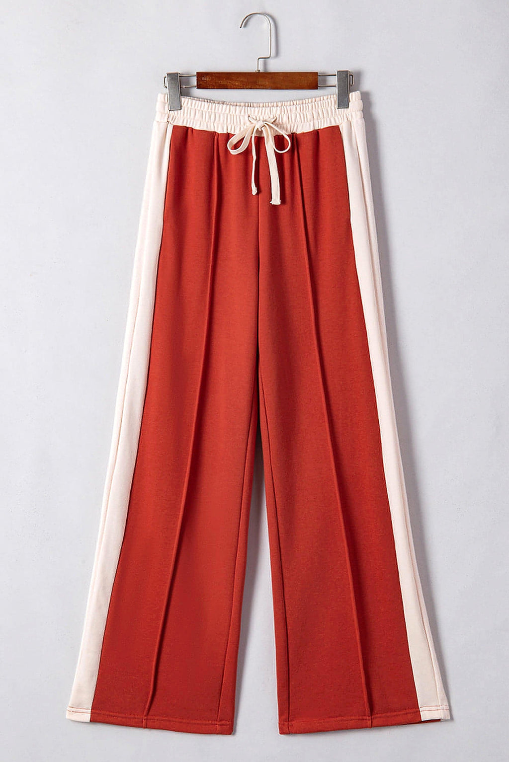 Flamingo Color Block Drawstring High Waist Wide Leg Pants - enhanced image 12