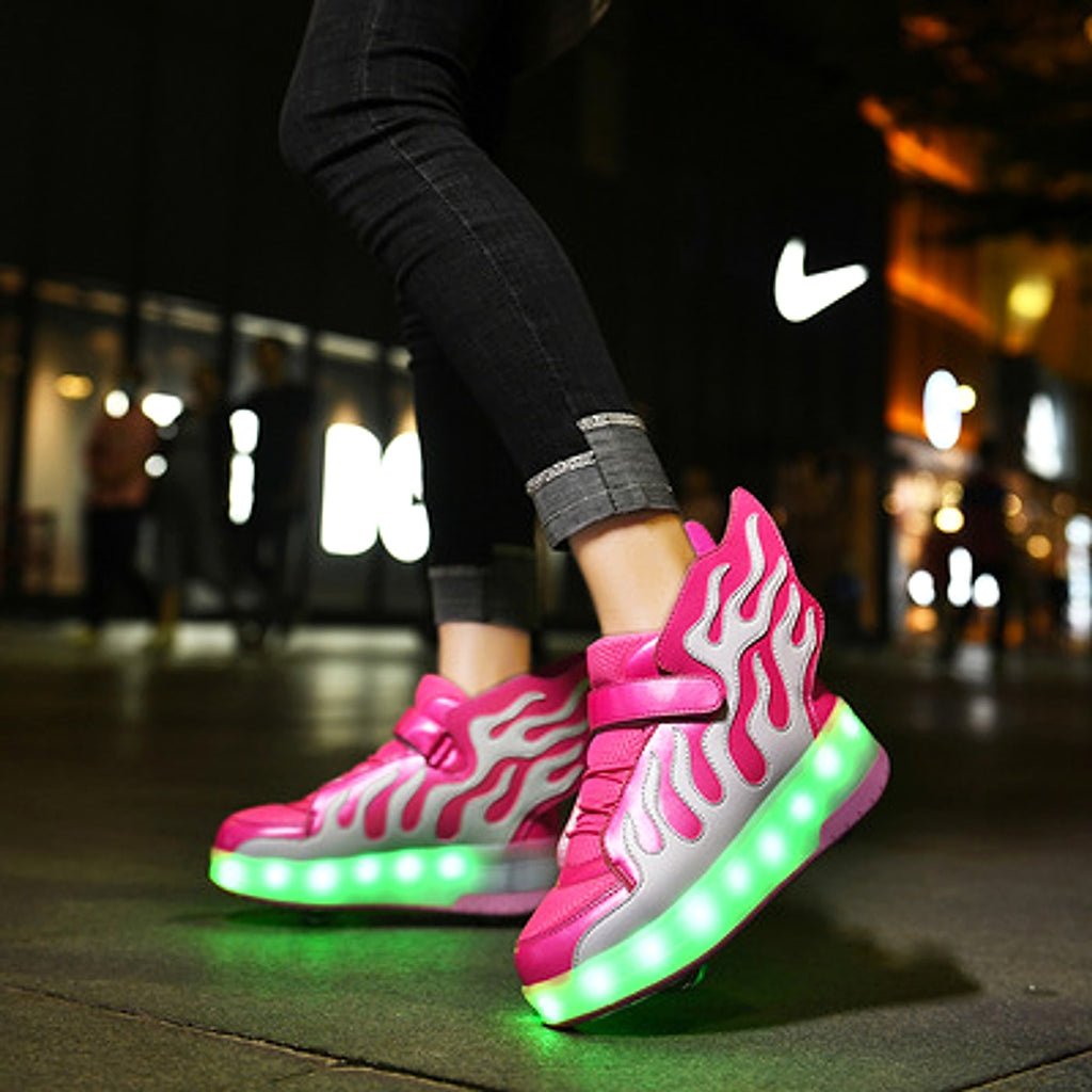 Heelys LED Luminous Rechargeable Lightweight Roller Shoes Two-wheeled Boys And Girls Light Shoes Wheel Shoes - enhanced image 12
