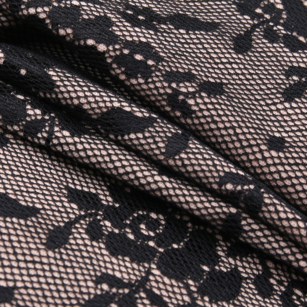 A1. Lace Stitching Girdle Printed Long-sleeved T-Shirt Women - enhanced image 12