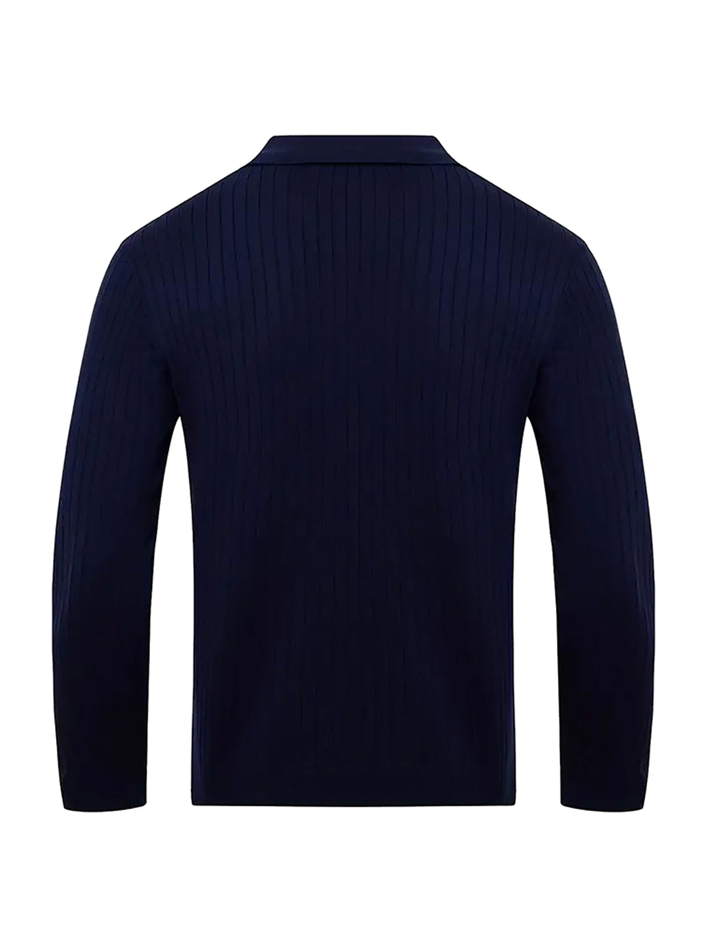Lapel Texture Stretch Slim Knit Polo T-Shirt Men - enhanced image 12