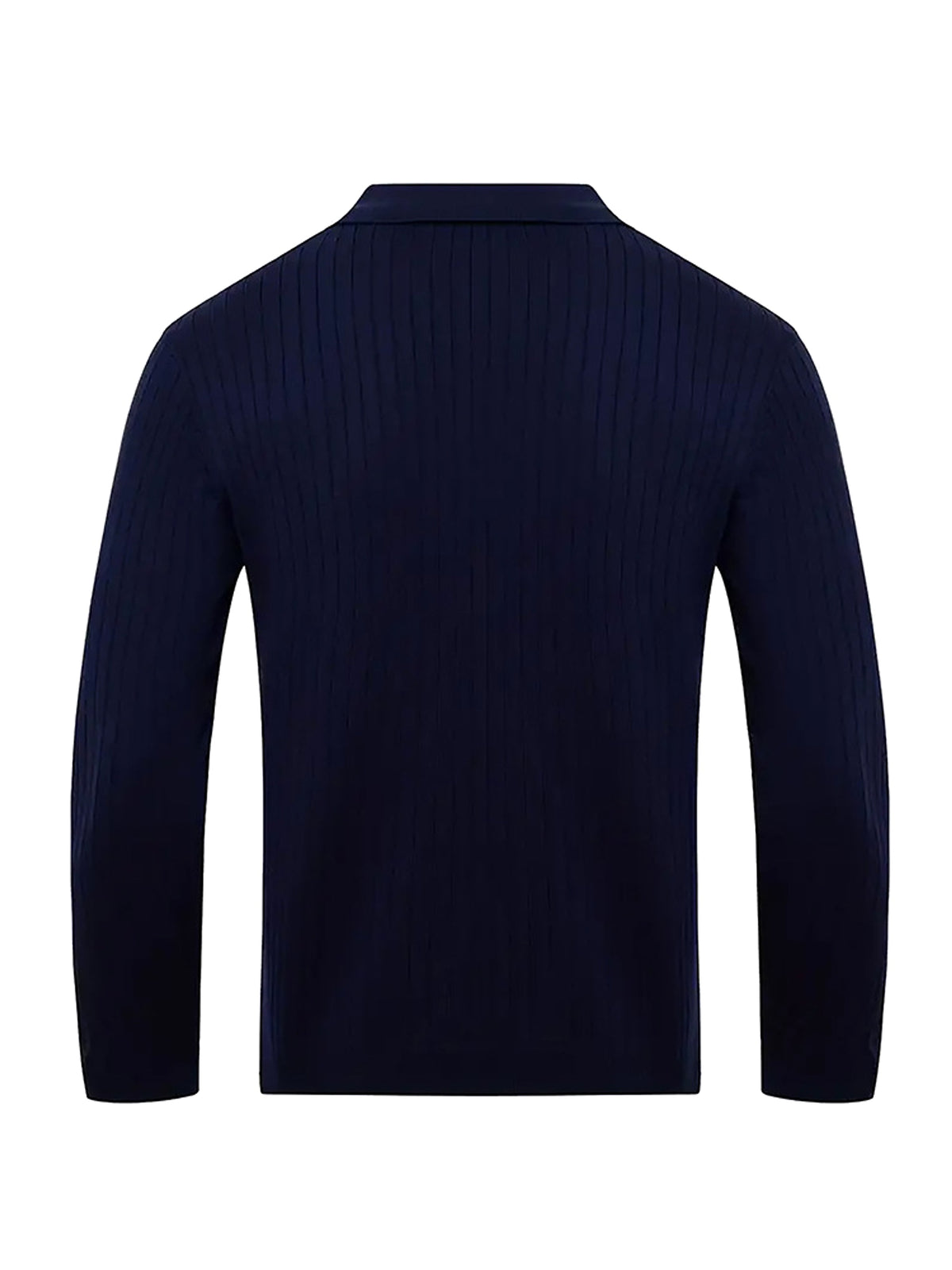 Lapel Texture Stretch Slim Knit Polo T-Shirt Men - enhanced image 12
