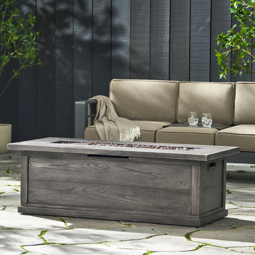 LuneluX_Home – Outdoor LuxeFire Table (Grey Finish, 50K Flame) - enhanced image 12