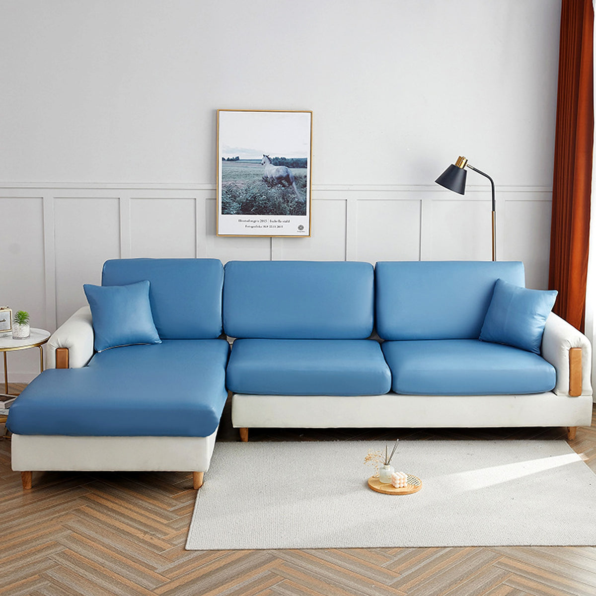 LuxFit™ – Elastic Waterproof Leather-Style Sofa Slipcover - enhanced image 12