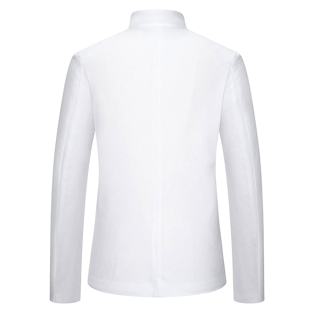 UrbanEdge™ – Color Stitching Mandarin Collar Blazer - enhanced image 12
