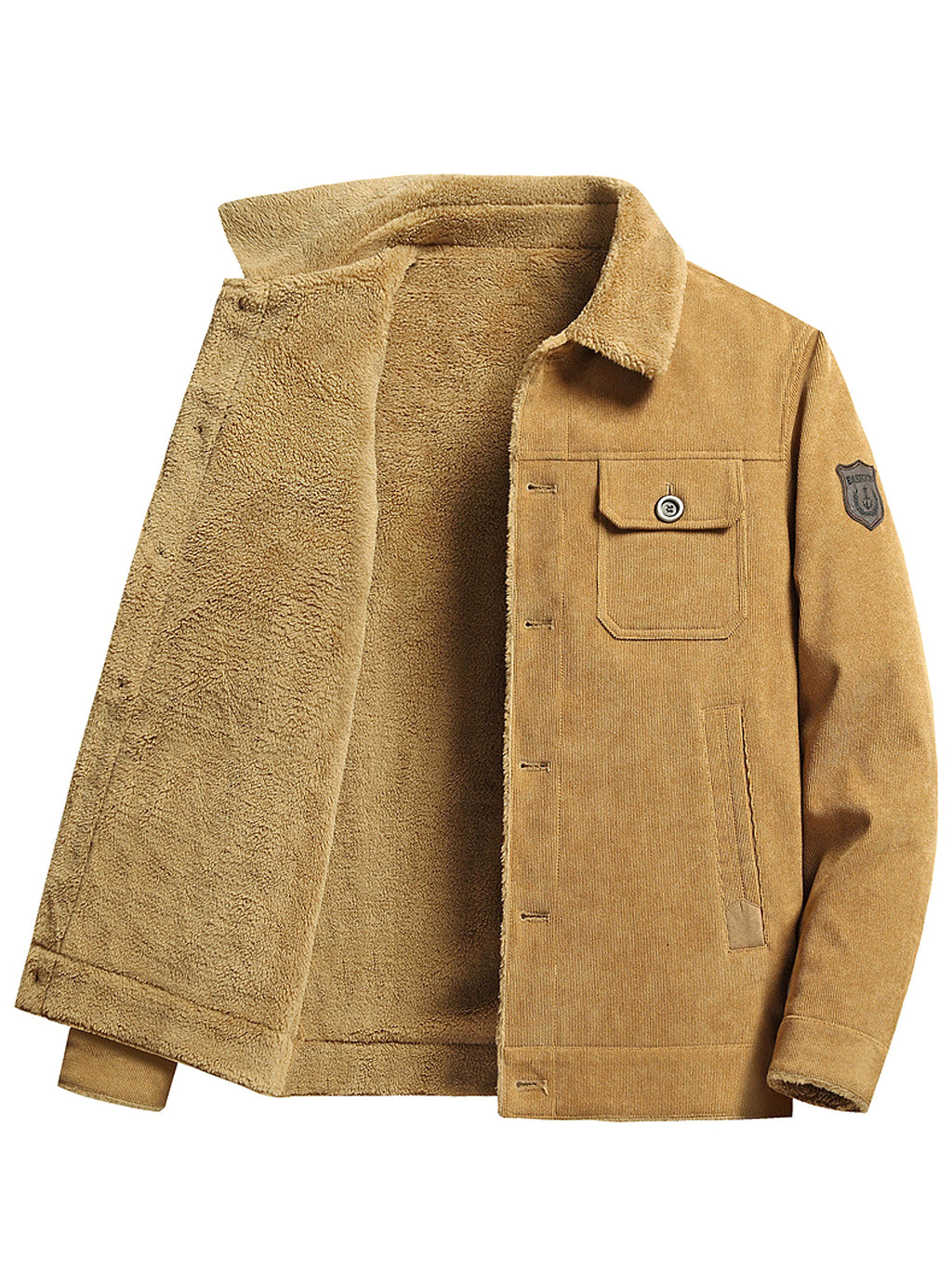 A.1 Men's Fleece-lined CottonCasual Jacket Coat Lambswool - enhanced image 12