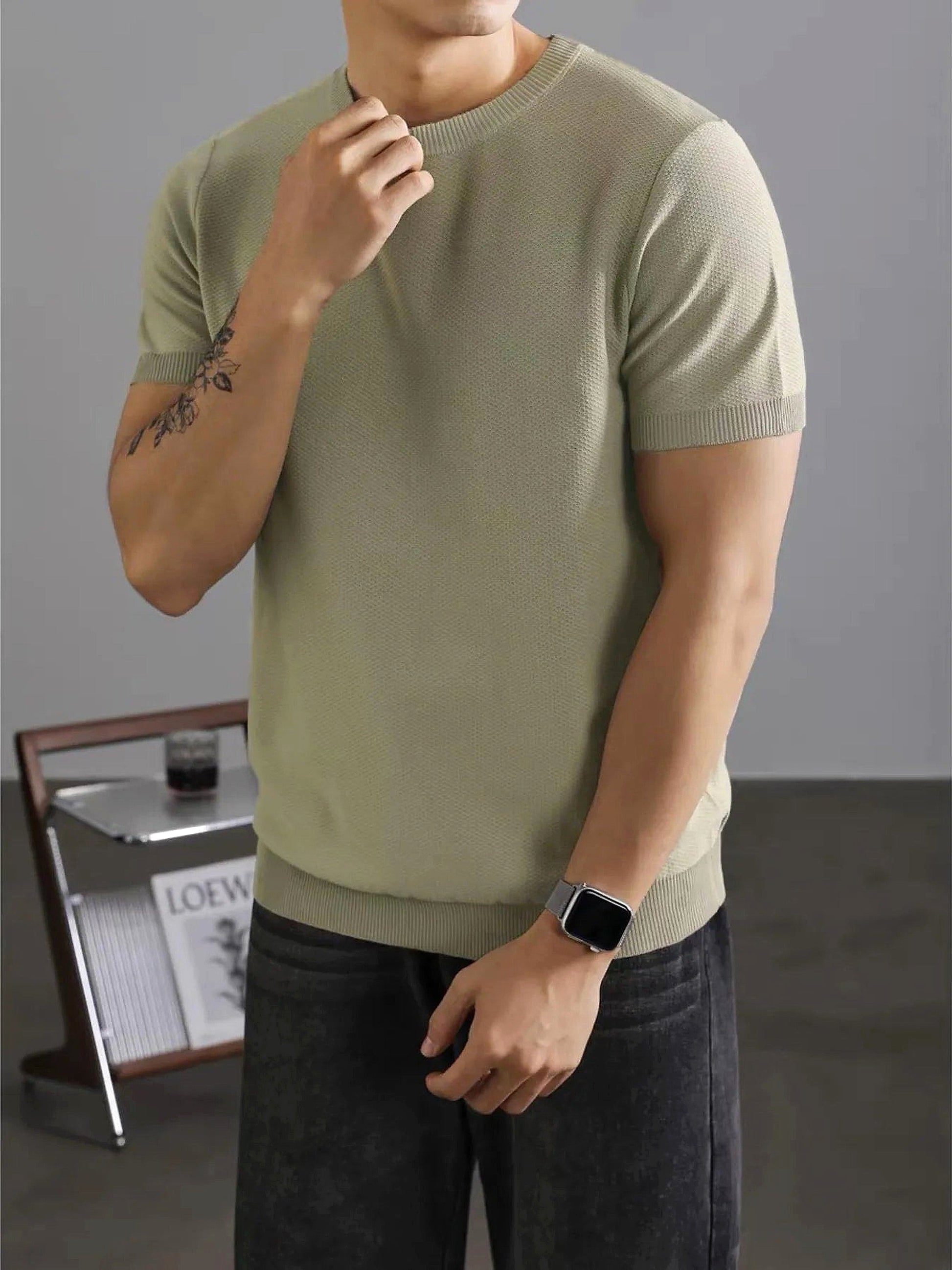 Men's Full Size Classic Crew Neck Basic T-Shirt Plus Size - enhanced image 12