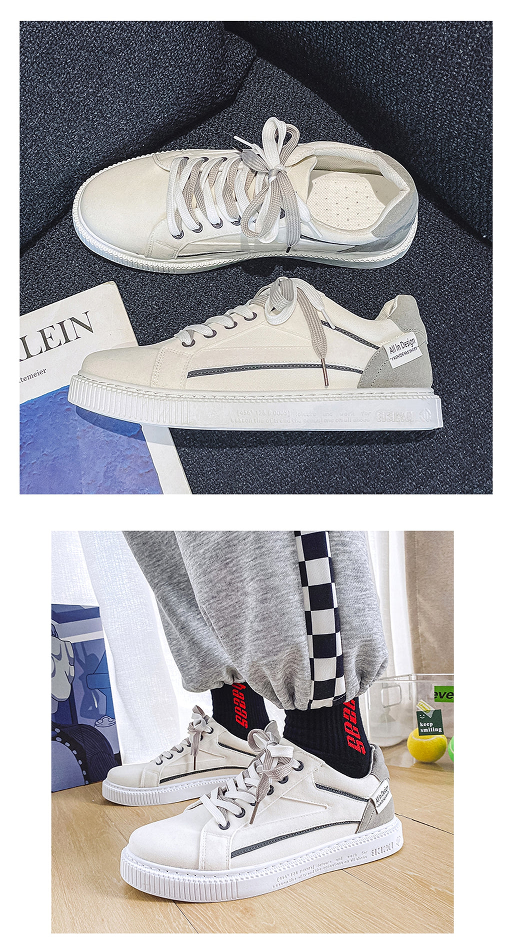 Men's Shoes Summer New Breathable Thin Sneakers Casual Low Top - enhanced image 12