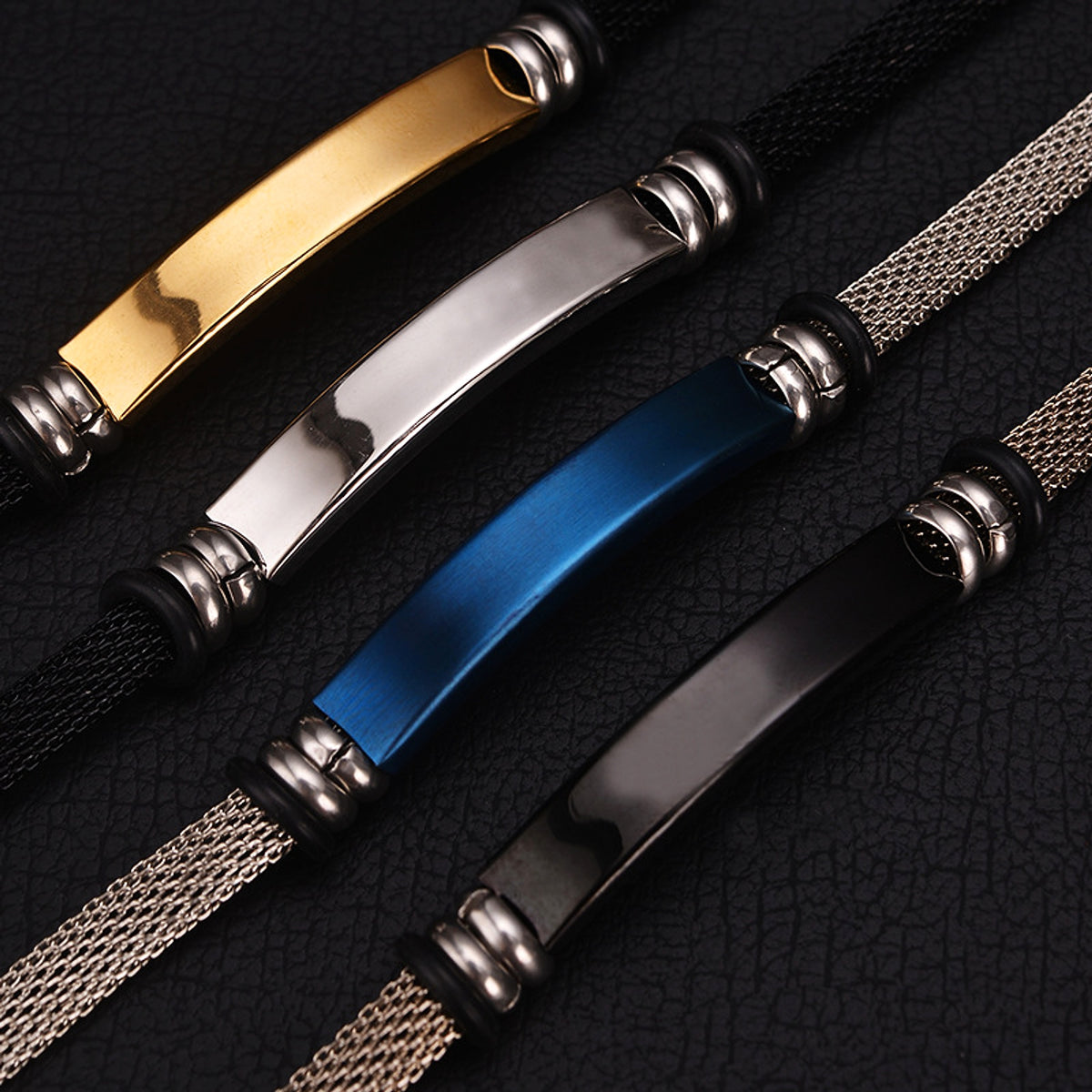 Men's Vintage Stainless Steel Bracelet - enhanced image 12
