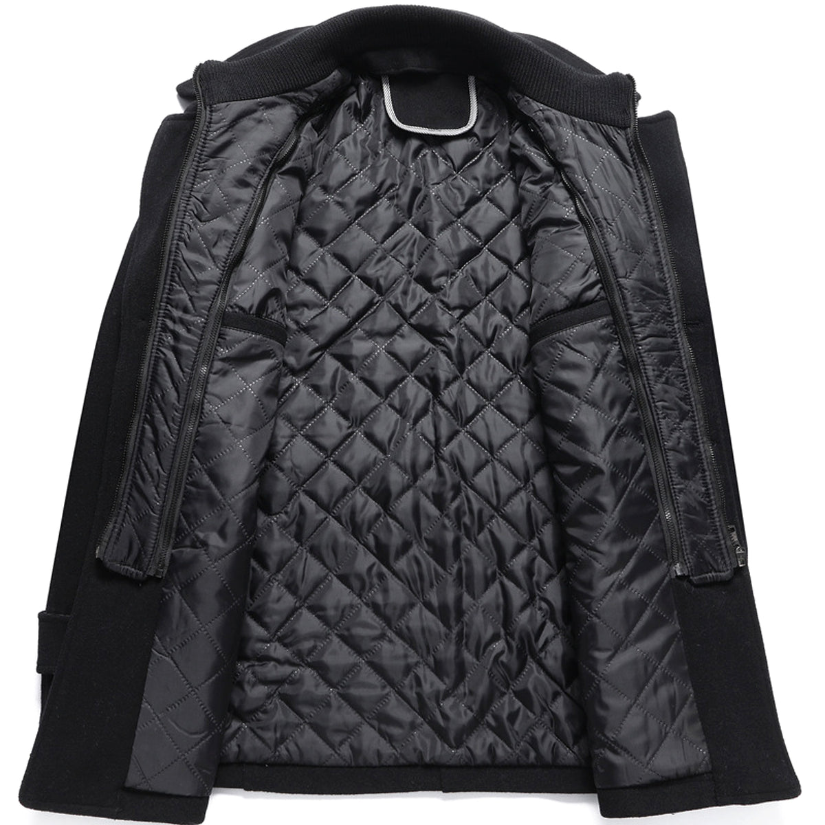 Men's Wool Woolen Thickened Overcoat Jacket - enhanced image 12