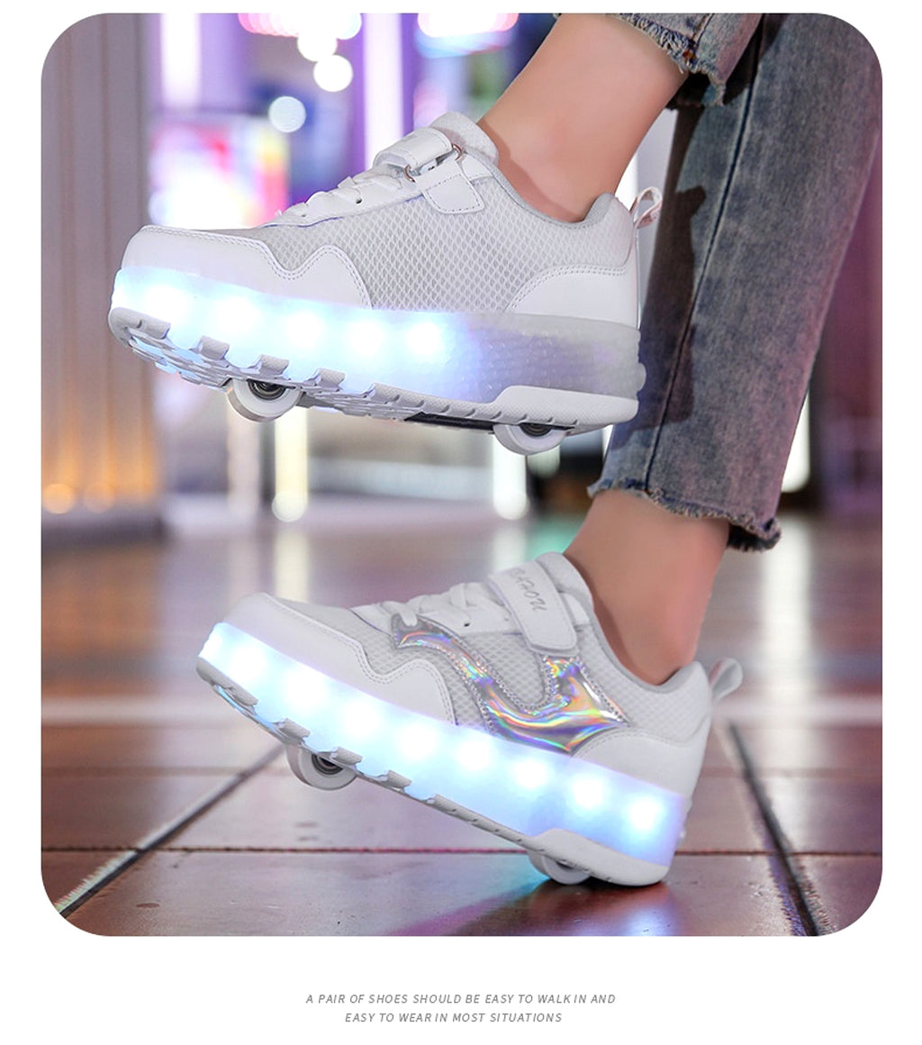 Mesh Heelys Double-wheeled Boys And Girls Skate Shoes - enhanced image 12