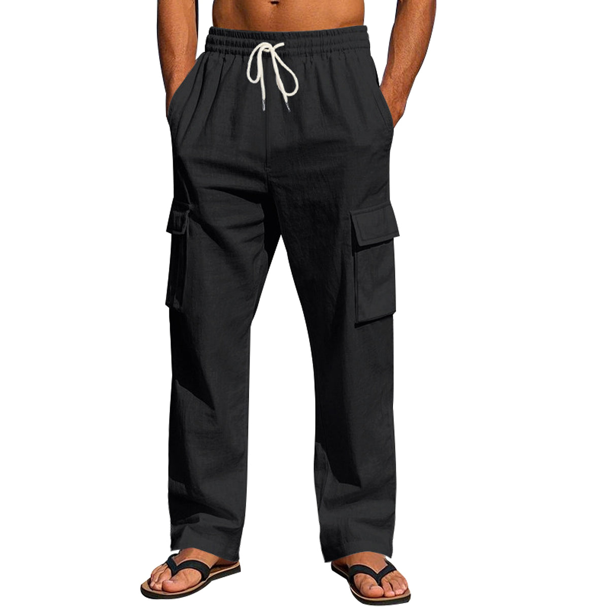Multi-pocket Loose Casual Trend Wide-leg Pants - enhanced image 12