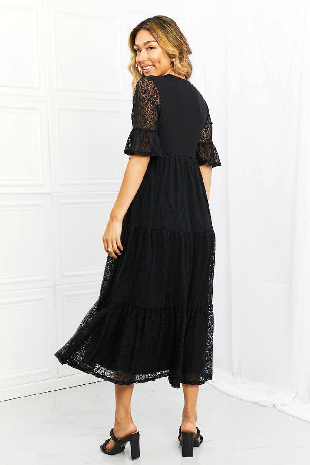 P & Rose Lovely Lace Full Size Tiered Dress - enhanced image 12