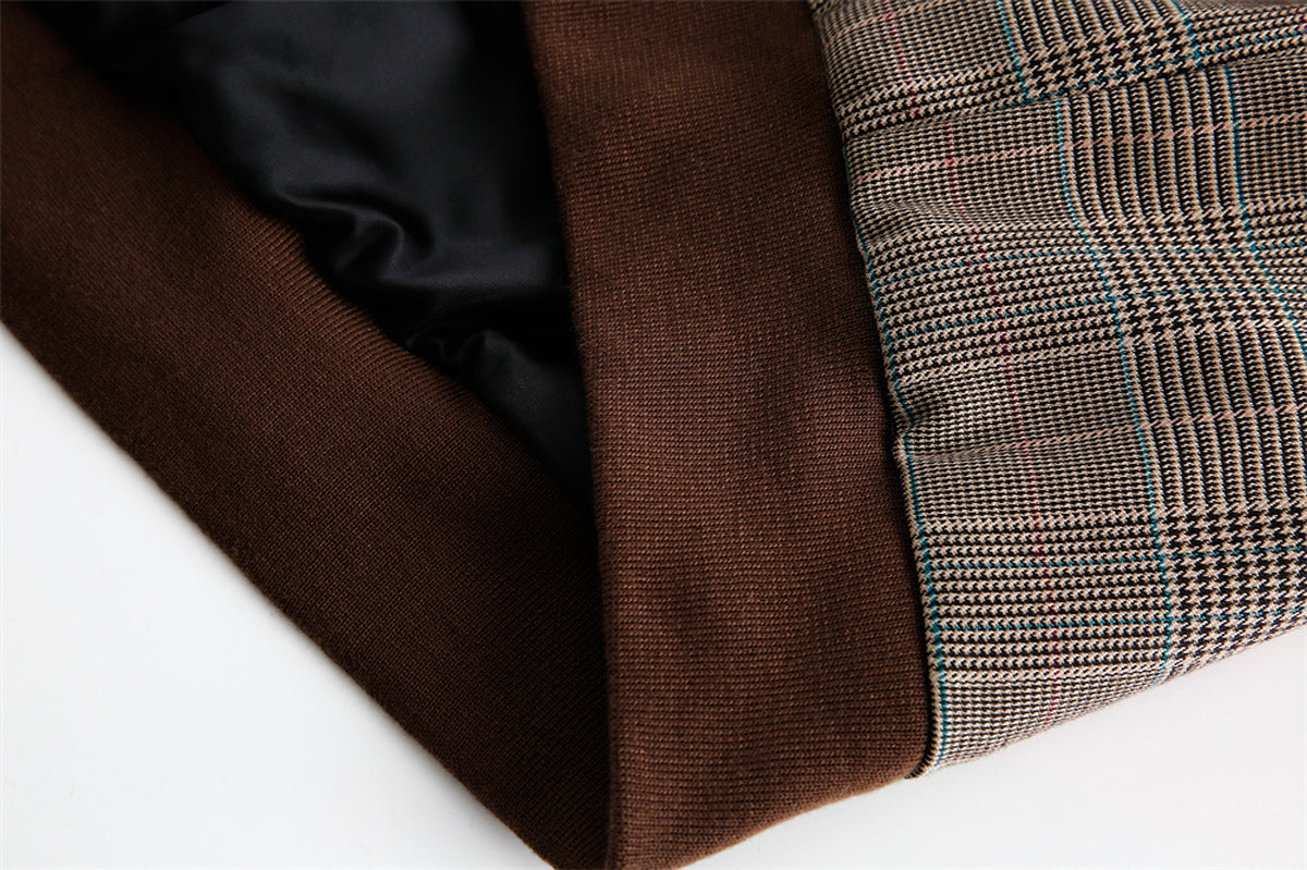 Plaid Loose-fitting Stand-up Collar Jacket Men And Women - enhanced image 12