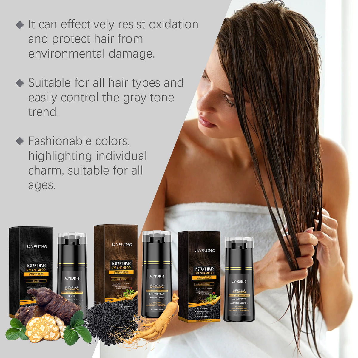 Plant Extract Color Shampoo | Gentle Dyeing with Scalp Care - enhanced image 12