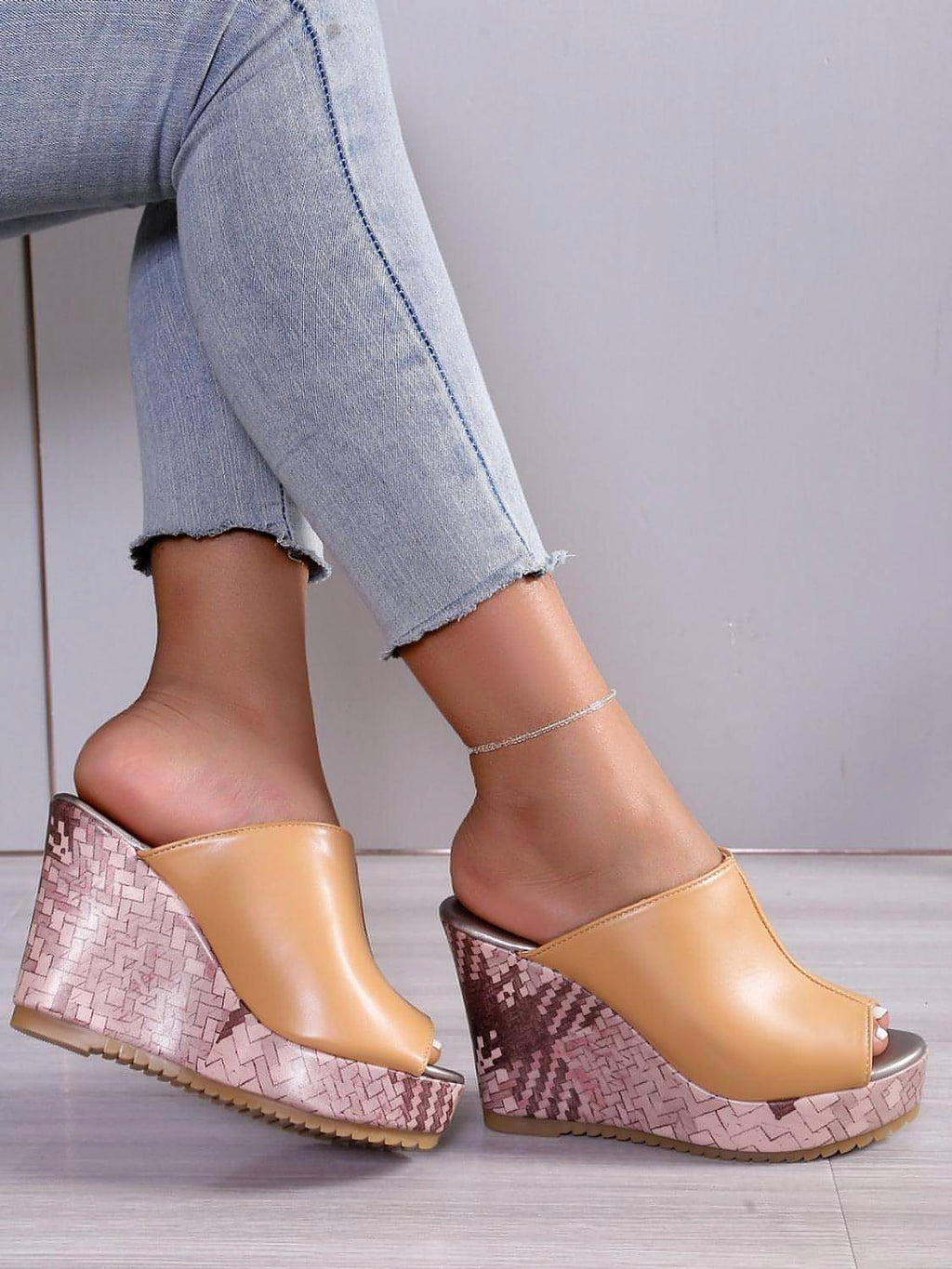 PU Leather High Heel Sandals - enhanced image 12