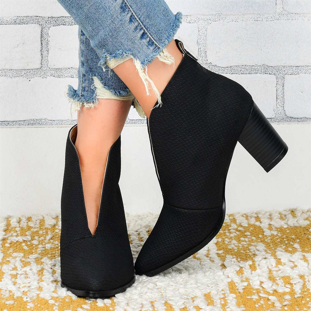 Retro Square Toe Casual Large Size Single Shoe Mid Heel - enhanced image 12