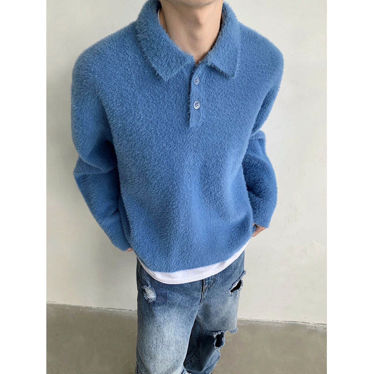 Skin-friendly Mohair Pullover Sweater - enhanced image 12