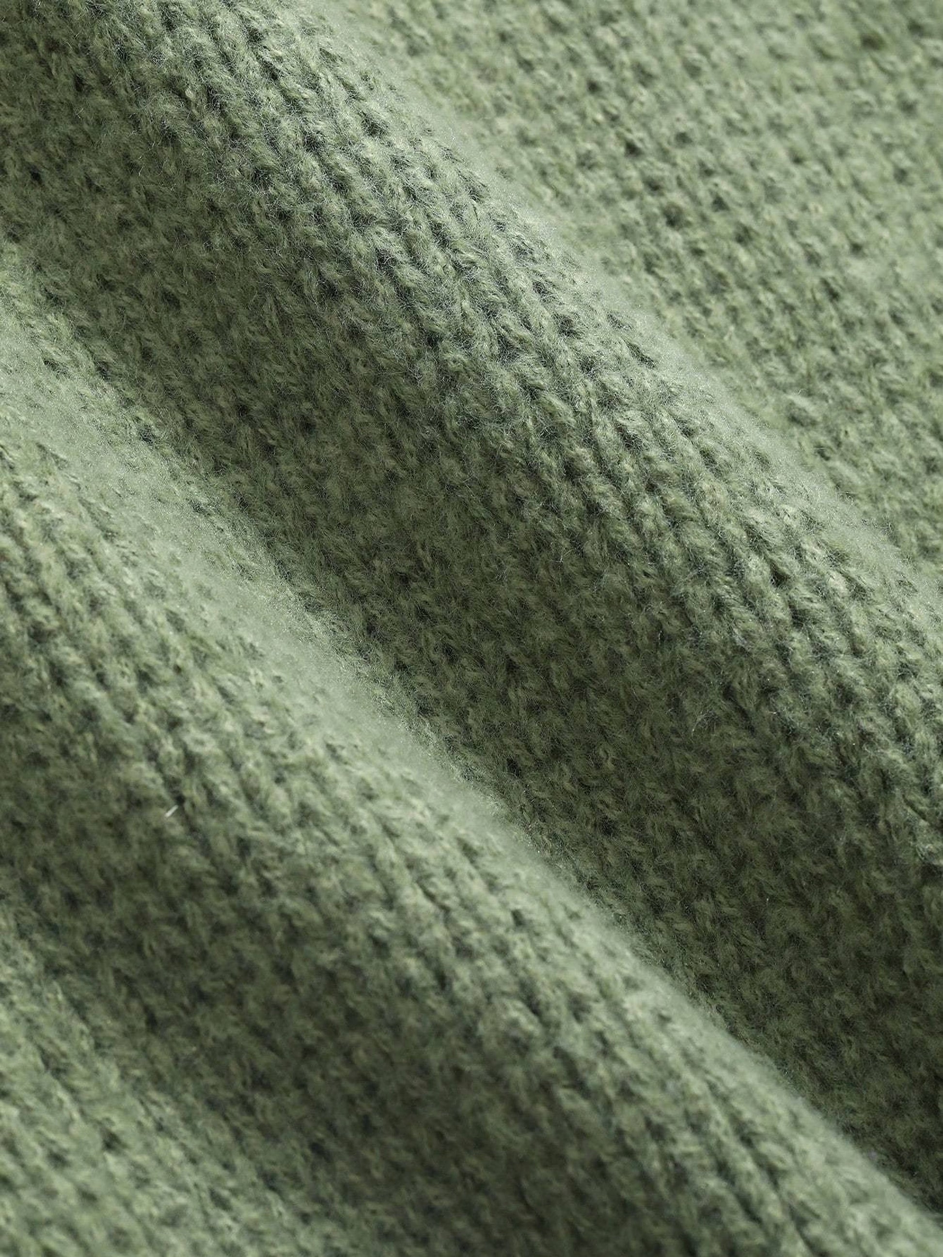 Solid Color Loose Knitted Pullover Leisure Japanese-style Retro Long Sleeve Round Neck Sweater Men - enhanced image 12