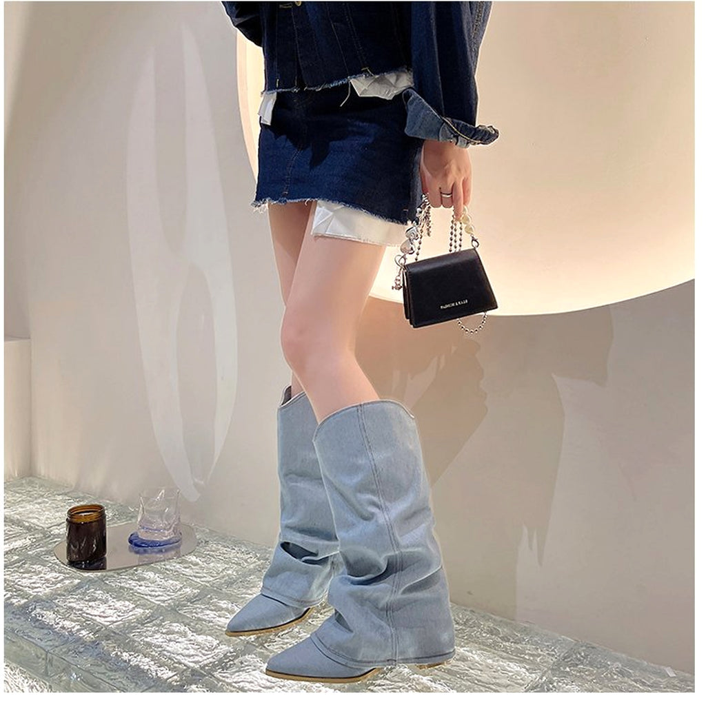 Velvexa™ – High Heel Denim Stretch Boots - enhanced image 12
