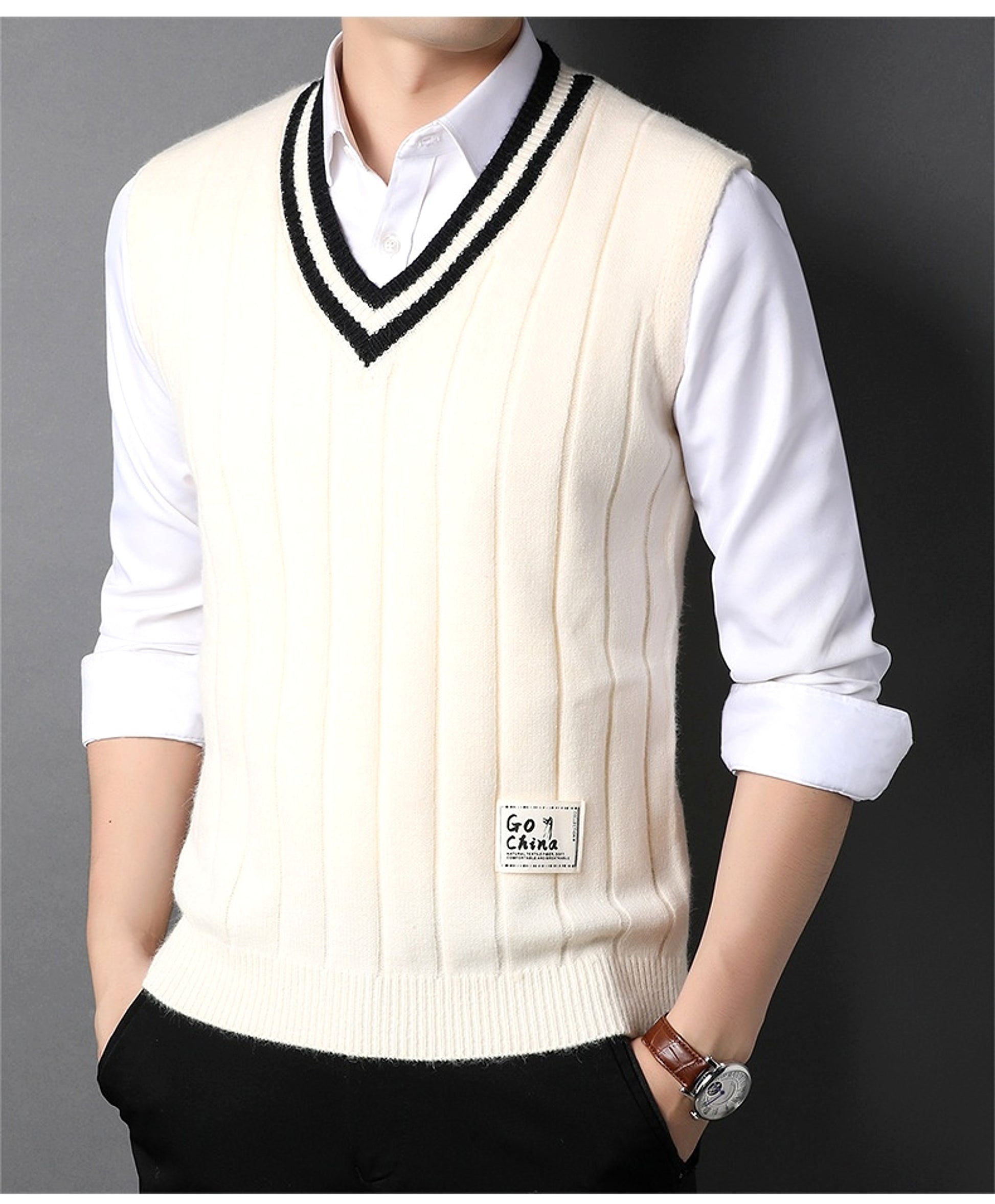 Vest Men's Sleeveless Thermal Sweater - enhanced image 12