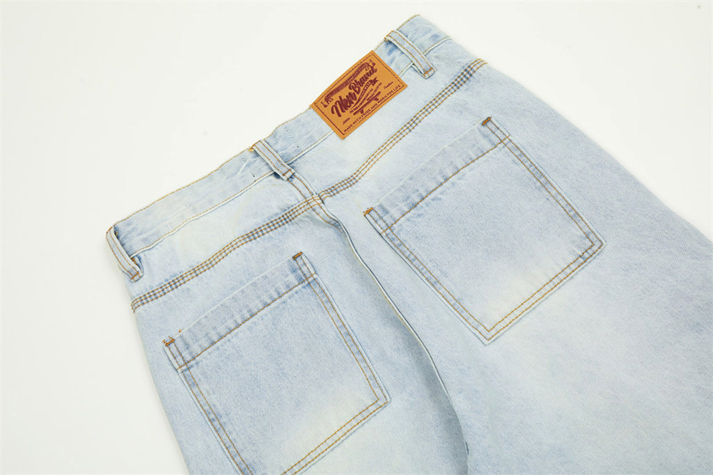 Wash Light Color Cargo Jeans Men - enhanced image 12